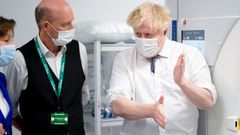 Boris Johnson, durante una visita a un centro de diagn�stico en Tauton (Reino Unido)