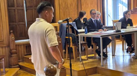 El acusado, Jimmy Crist�bal Carranza Ruiz, en el juicio celebrado en la Audiencia de Pontevedra.