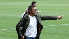Yago Iglesias, en el �ltimo partido en casa contra el Langreo