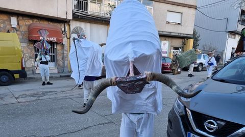 Viana acoge la mayor mascarada de la pennsula Ibrica.Una de las mscaras participantes en el desfile.