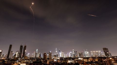 Misiles interceptados por el Ej�rcito israel� sobre Teher�n