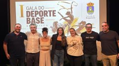 Participantes en la primera gala del deporte base de Boqueix�n celebrada el viernes