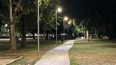 Iluminaci�n en el paseo fluvial entre San Cristovo y Francelos, En Ribadavia
