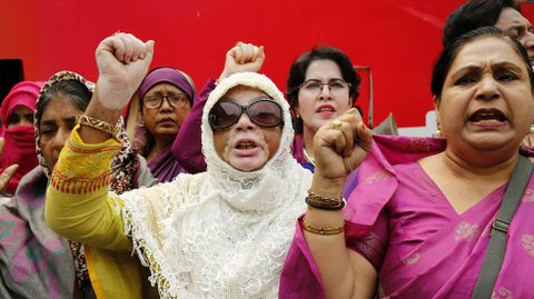 Acto reivindicativo en Dacca, Bangladesh, con motivo del D�a Internacional de la Mujer. 