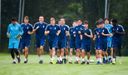 convocatoria entrenamiento requexon.Los jugadores del Real Oviedo durante el entrenamiento del mircoles