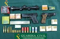 Incautaron dos armas y numerosa munici�n a este cruce�o.