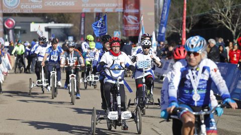 Campionato de Espa�a de Ciclocross celebrado en Pontevedra en xaneiro, carreira pola inclusi�n. Inclu�r � dar �s persoas con diversidade funcional as mesmas oportunidades que ao resto 