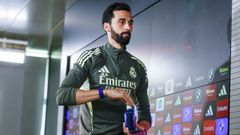 �lvaro Arbeloa, este jueves, tras la rueda de prensa previa del partido ante el Betis.