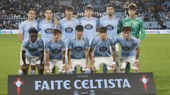 Alineaci�n del Celta Fortuna ante el Tenerife en la noche de este lunes en Bala�dos.