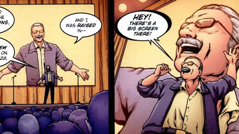 Detalle de unas vi�etas del c�mic sobre Stan Lee en su edici�n original estadounidense
