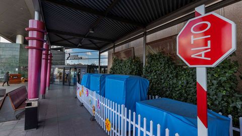 Una de las puertas de entrada a Parque Principado, en Siero