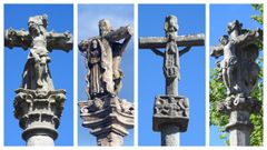 Detalle de catro dos cruceiros do primeiro roteiro dispo�ible, na Terra Ch�