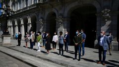 Minuto de silencio guardado en A Coru�a en memoria de los fallecidos a causa del coronavirus