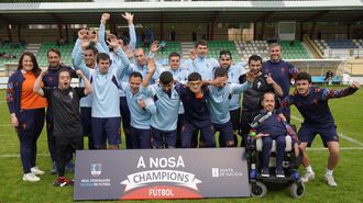 Jugadores del Celta Integra, en A Nosa Champions, nueva competici�n auton�mica creada en el 2025.