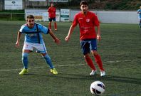 Anxo, a la derecha, sustituy� a su hermano, Iago, que se lesion� en el minuto 21. 