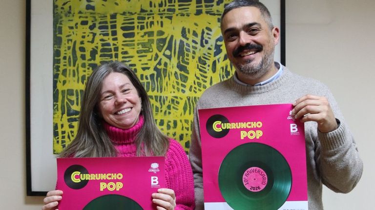 Pacoret e Daniel P�rez, na presentaci�n do Curruncho Pop