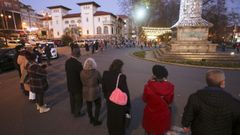 Protesta realizada en 2021 por la mejora del transporte p�blico.