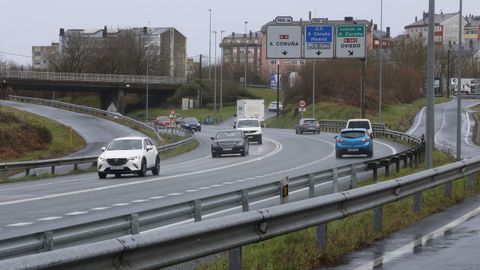 Este tramo de la N-6, en Lugo, en el alto de Garabolos, conecta con la N-540�en sentido Oviedo