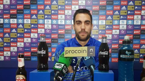 Diegui Johannesson en la rueda de prensa de esta maana