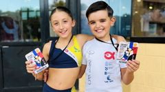 Noa Caama�o y Hugo V�zquez, en el nacional.