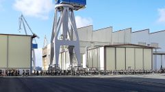 Movilizaci�n de la plantilla de Navantia Ferrol por el plan estrat�gico y el convenio