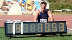 Gal�n, tras recuperarse, bati� el r�cord gallego de los 100 metros lisos
