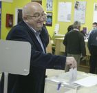 Barcia, con el voto ayer. 