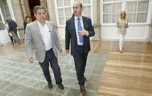 Lores y Louz�n firmaron el protocolo para la planta de compost el pasado 16 de mayo. 