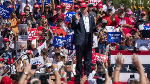 Trump, en un acto el da despus del primer debate electoral, en Virginia