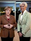 Merkel y Lagarde se reunieron ayer para hablar de Grecia.