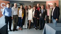 Miembros de la candidatura de Ciudadanos en Monforte, encabezada por Mercedes Marcos