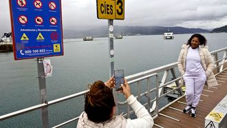 El embarcadero para las islas C�es en Vigo.