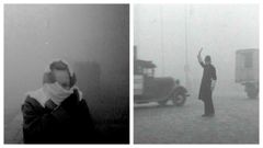 Im�genes del documental que muestran el impacto de la niebla t�xica en Londres que ocurri� entre el 4 y el 8 de diciembre de 1952.