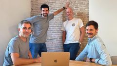 De izquierda a derecha, Llibre, Ferreiro, Merchiers y Camilleri, equipo de Lanai Ventures