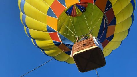 El globo aerostático en el que se realizarán los vuelos cautivos