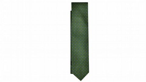 Corbata de hombre Rushmore de seda en color verde con estampado de puntos. Precio: 52 euros