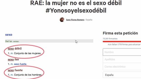 Campa�a de recogida de formas en Change.org
