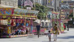 Atraccin en el recinto ferial de las Festas da Peregrina