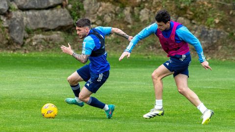 Viti y Borja Snchez entrenando en El Requexn