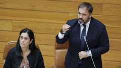 El portavoz del PPdeG, Alberto Pazos, en el Parlamento.
