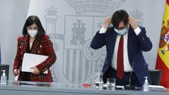Los ministros de Pol�tica Territorial, Carolina Darias, y Sanidad, Salvador Illa