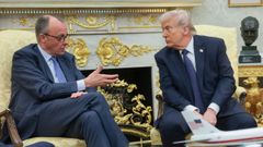 El presidente de Estados Unidos, Donald Trump, junto al canciller alem�n, Friedrich Merz, en la Casa Blanca.