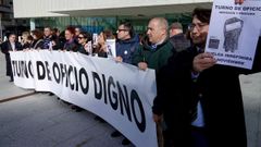 Concentraci�n de abogados del turno de oficio porque inician una huelga