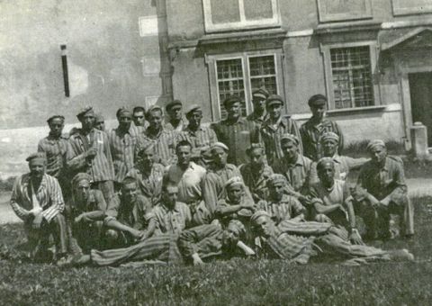 Liberados espa�oles del campo de concentraci�n nazi de Mauthausen, el 5 de mayo de 1945
