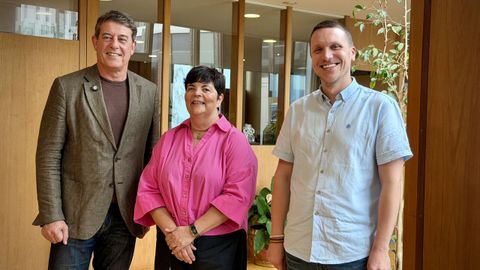 Garc�a Mateo y G�mez Besteiro en su primer encuentro institucional. 