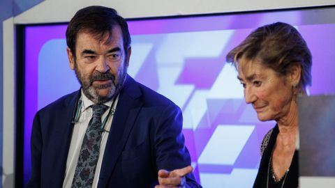 El presidente interino del Consejo General del Poder Judicial, Vicente Guilarte, y la presidenta de la Abogac�a Espa�ola, Victoria Ortega.