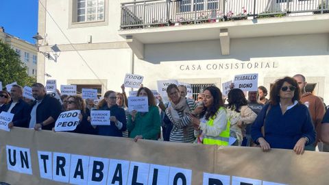 Los problemas en el Concello de Cambre ya han provocado distintas protesta, entre ellas la de los trabajadores municipales