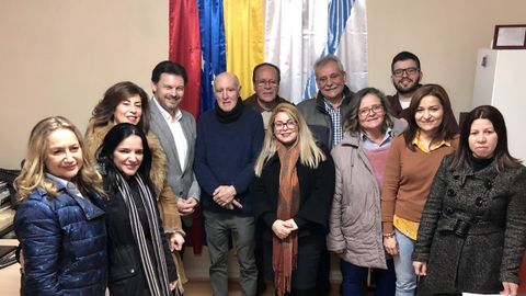 Rodr�guez Miranda visita a los miembros de la Federaci�n de Venezolanos en Galicia