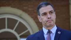 El presidente del Gobierno, Pedro S�nchez, en la Moncloa