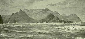 As� fue recreado en una ilustraci�n de aquella �poca el naufragio del Salier.